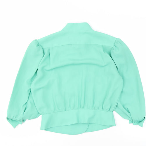 Berkertex Women's Green Blouse, Size 12, High Neck