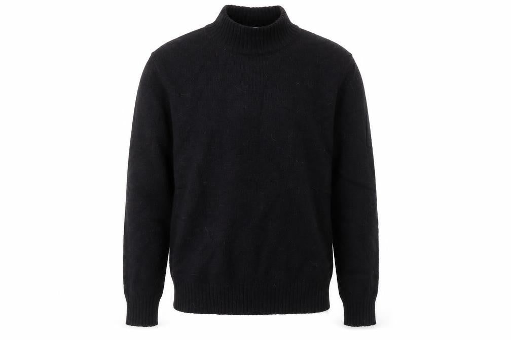 Front view of VILA Black jumper M unisex high neck knit