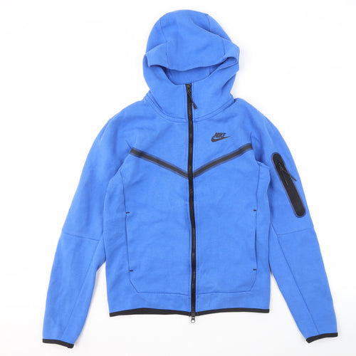 Nike Men's Blue Full Zip Hoodie, XS - Stylish Gym Wear