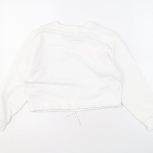 DKNY Women's White Pullover Sweatshirt Size 10