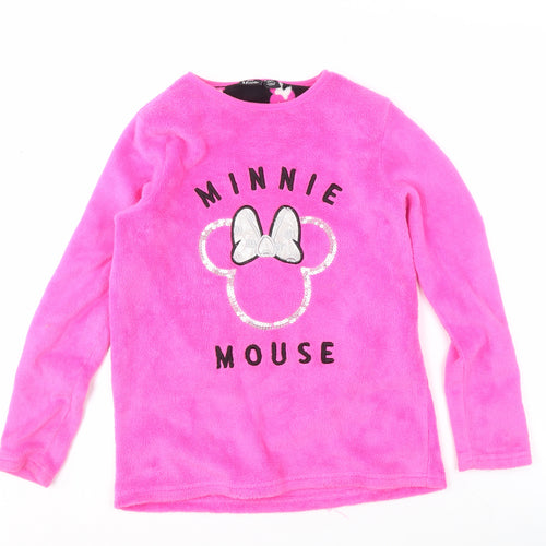 Disney Minnie Mouse Pink Fleece Top Girls 12-13 Years