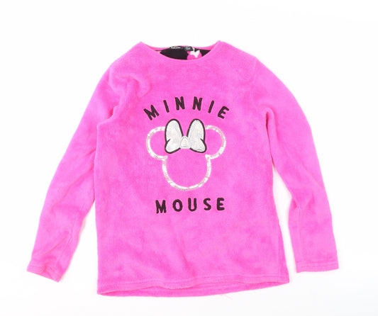 Disney Minnie Mouse Pink Fleece Top Girls 12-13 Years