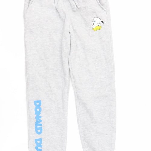 Disney Girls Grey Jogger Trousers 9-10 Years - Donald Duck
