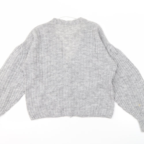 MNG Women's Grey Cardigan V-Neck M