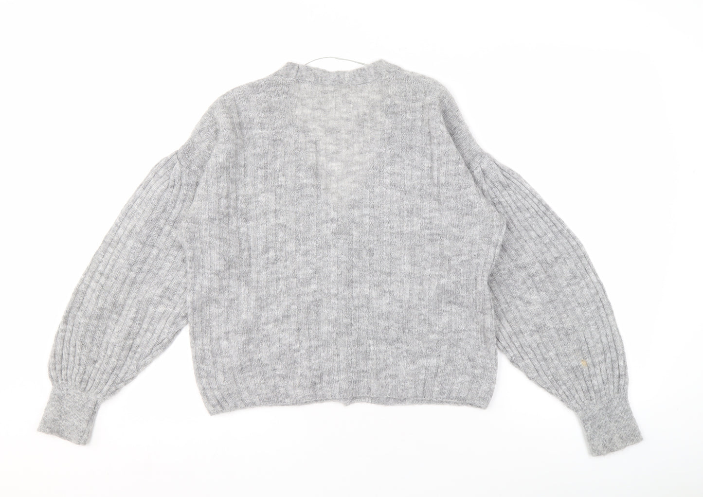 MNG Women's Grey Cardigan V-Neck M