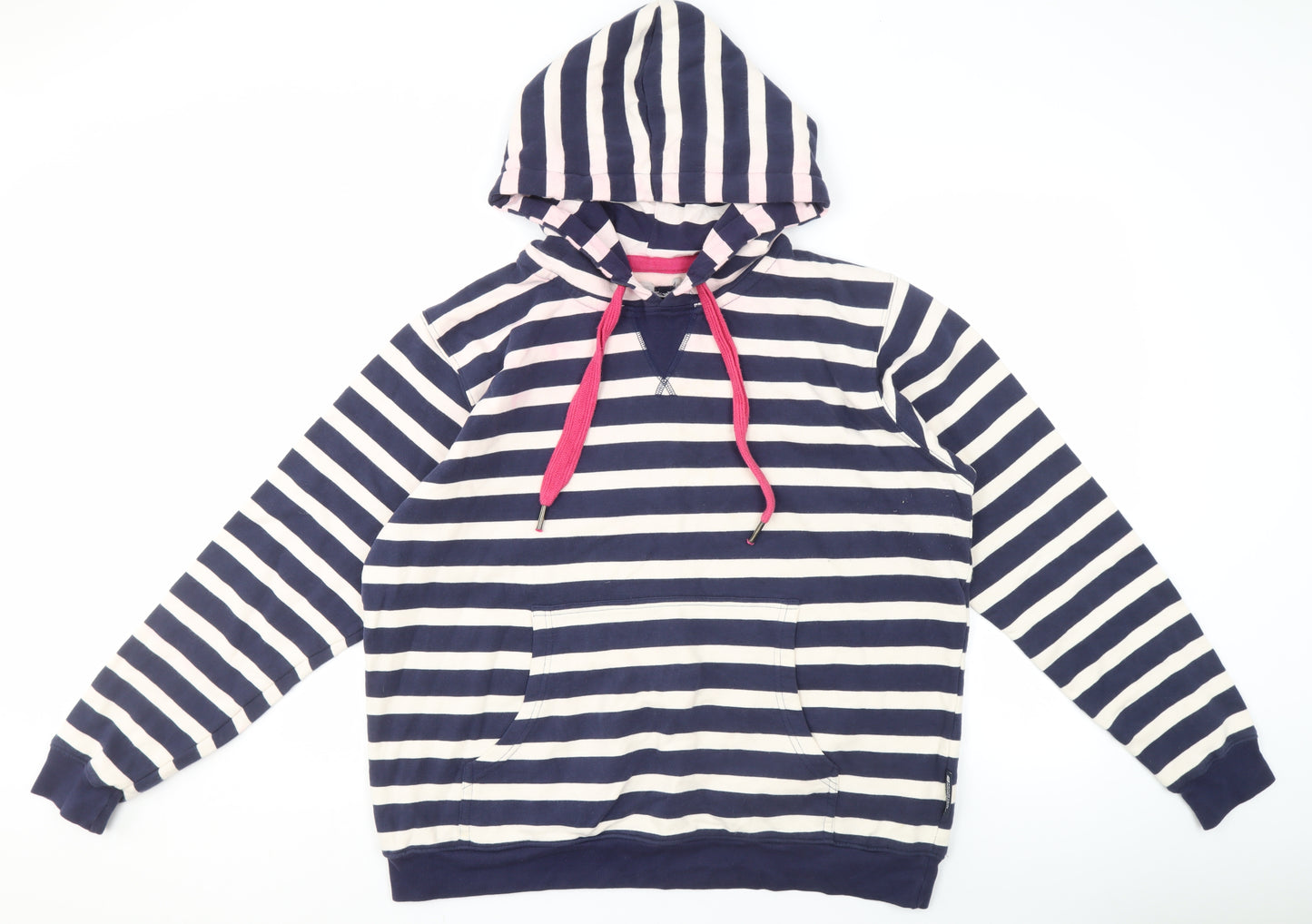 Mountain Warehouse Women's Blue Striped Pullover Hoodie Size 18