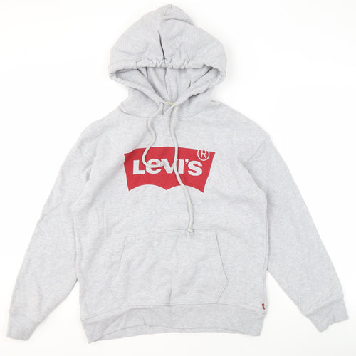 Levi's Men's Grey Logo Pullover Hoodie, Size S