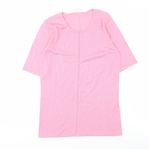 Basler Women's Pink Silk Blend Knit Top Size 8