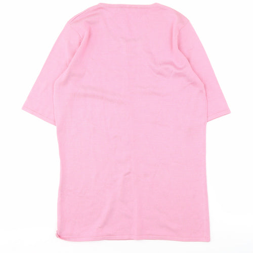 Basler Women's Pink Silk Blend Knit Top Size 8