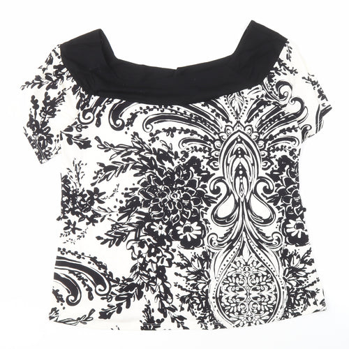 Wallis Women's Black & White Floral Blouse Size 18