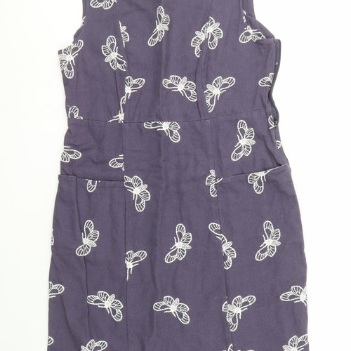 White Stuff Women's Purple Butterfly Shift Dress