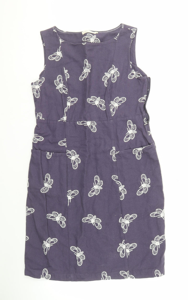 White Stuff Women's Purple Butterfly Shift Dress