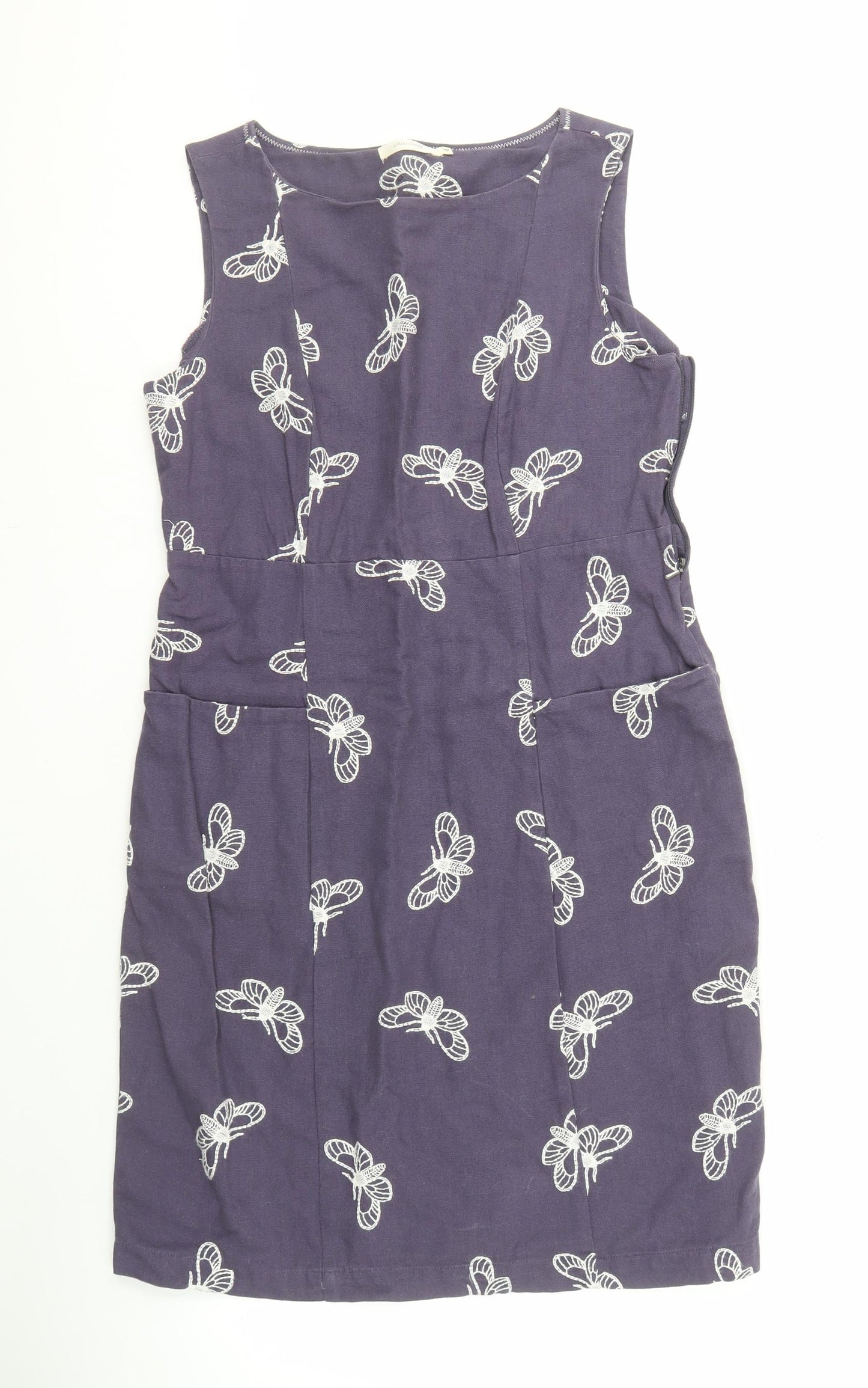 White Stuff Women's Purple Butterfly Shift Dress