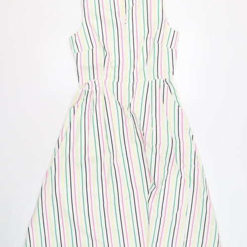 Crew Clothing Women's Multicoloured Striped Dress Size 8