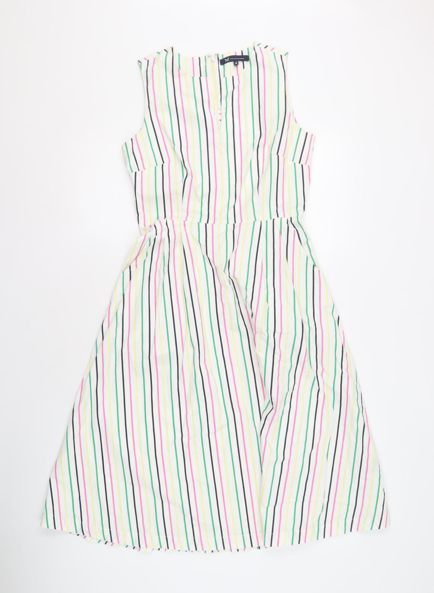 Crew Clothing Women's Multicoloured Striped Dress Size 8