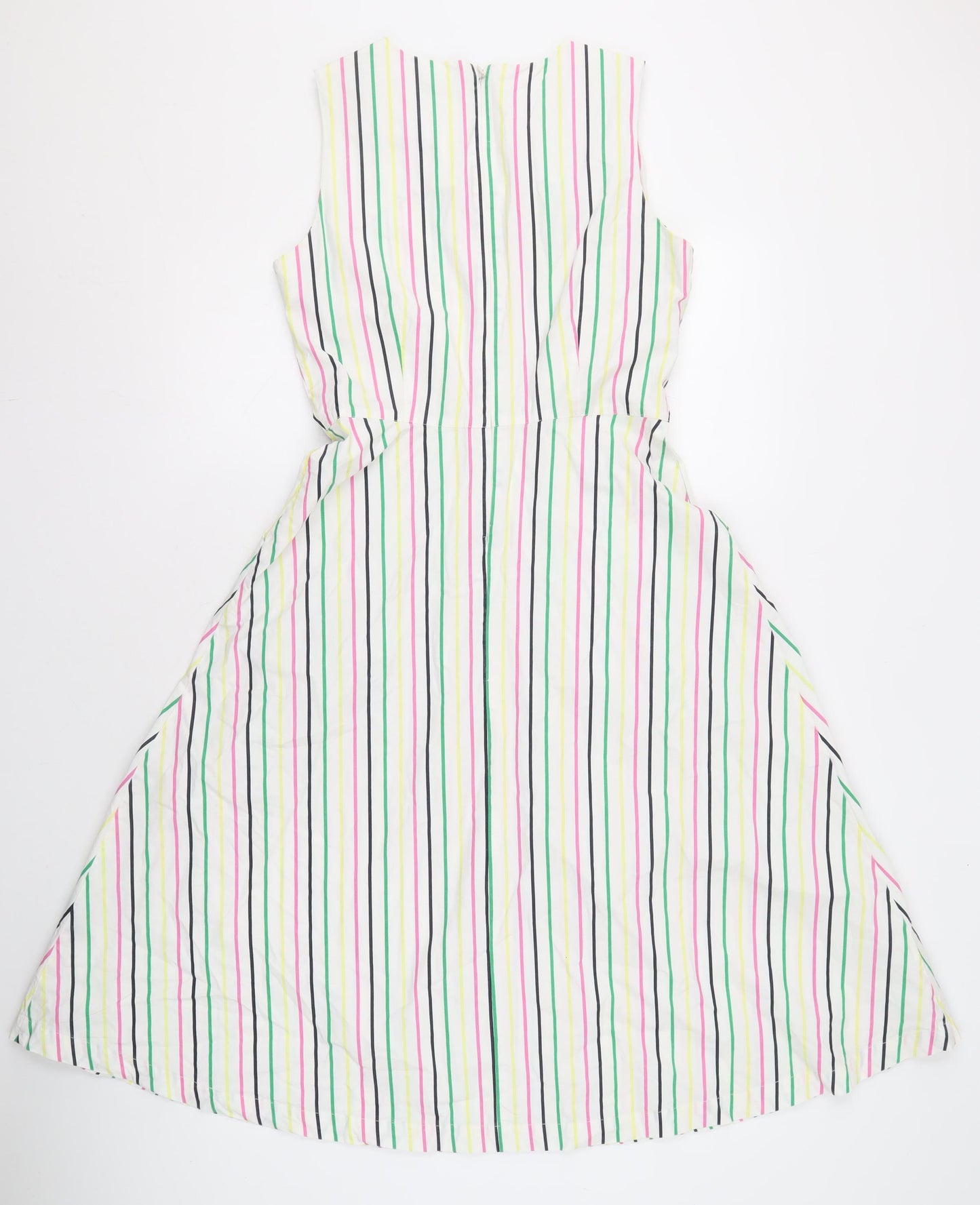 Crew Clothing Women's Multicoloured Striped Dress Size 8