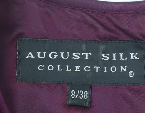 August Silk Women's Purple Formal Silk Dress, Size 8