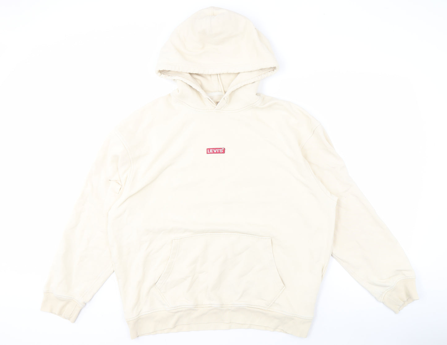 Levi's Men's Beige Hoodie, Size L, Relaxed Fit