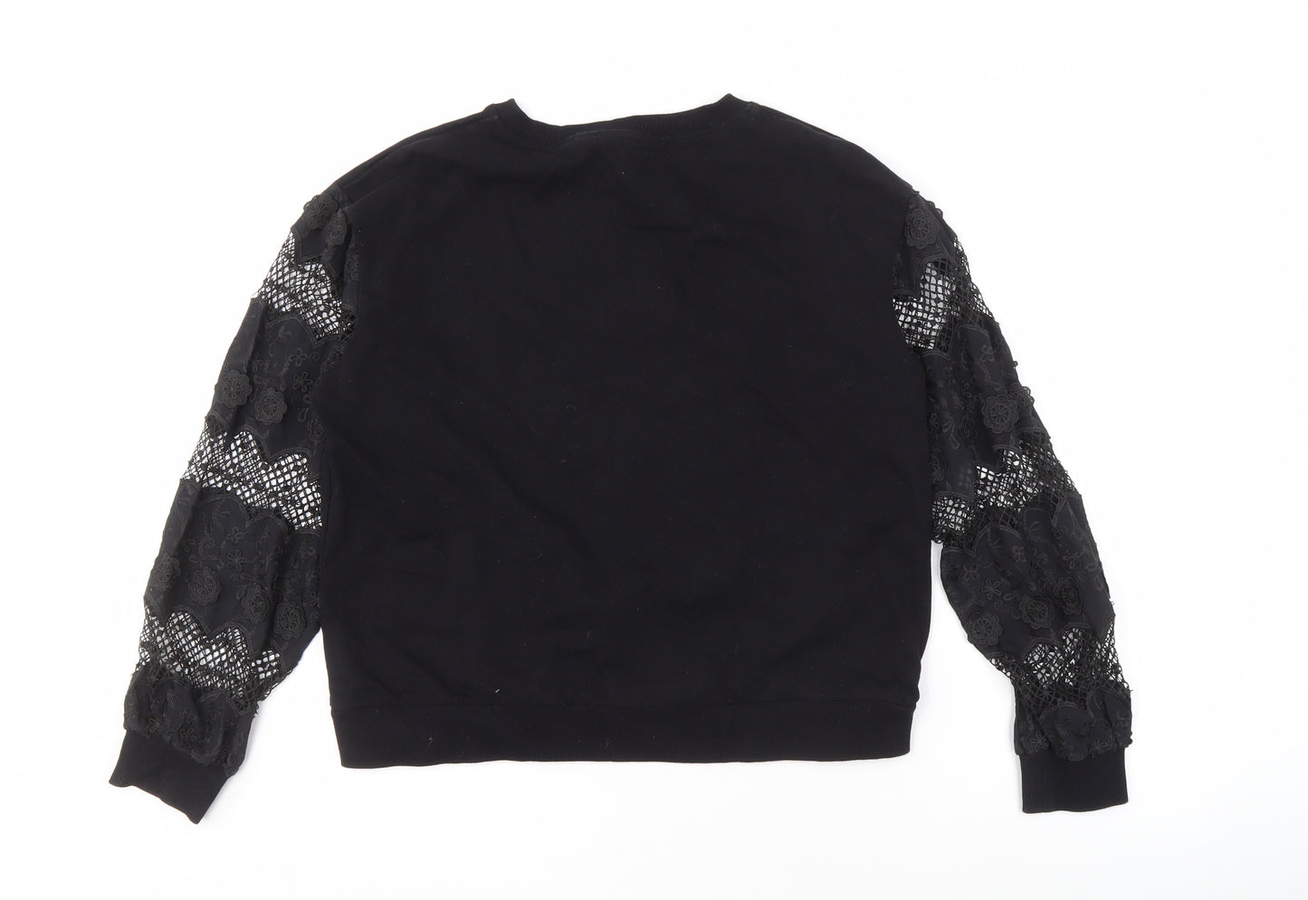 Trelise Cooper Women's Black Pullover Sweatshirt Lace S