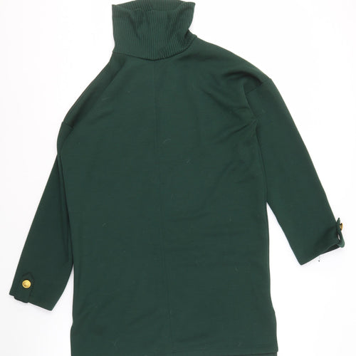 River Island Green Women's Roll Neck Sweatshirt Size 12