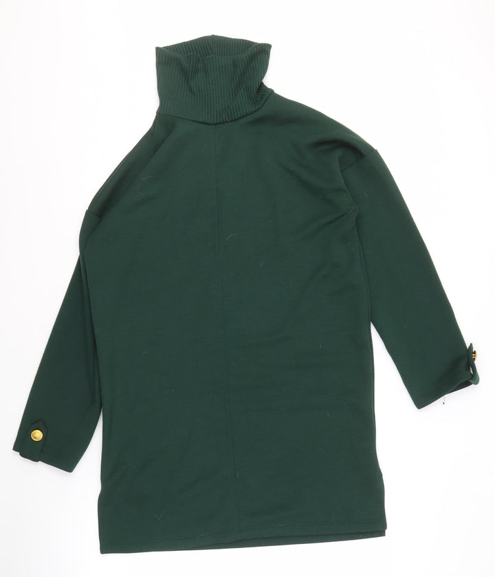 River Island Green Women's Roll Neck Sweatshirt Size 12