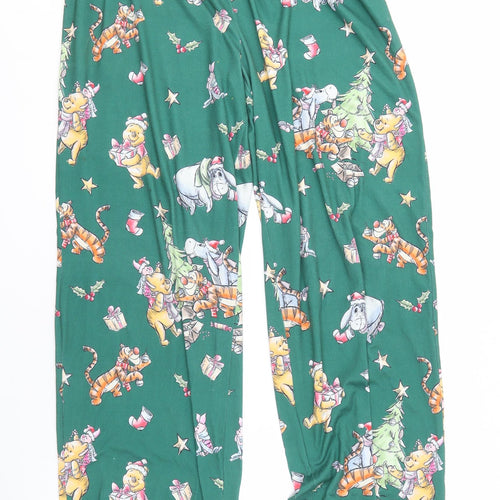 Disney Women's Green S Lounge Pants Xmas Winnie Pooh