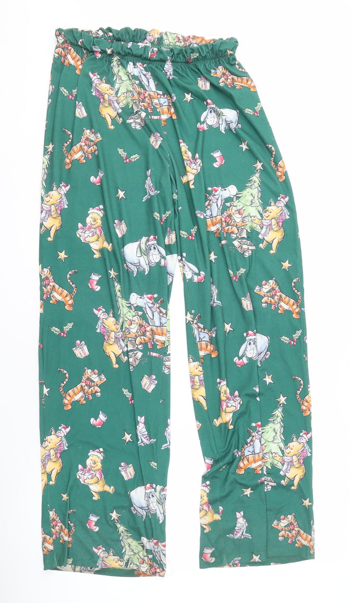 Disney Women's Green S Lounge Pants Xmas Winnie Pooh