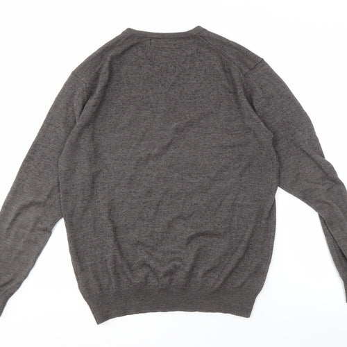 Kustom Kit Men's Grey V-Neck Pullover Jumper M