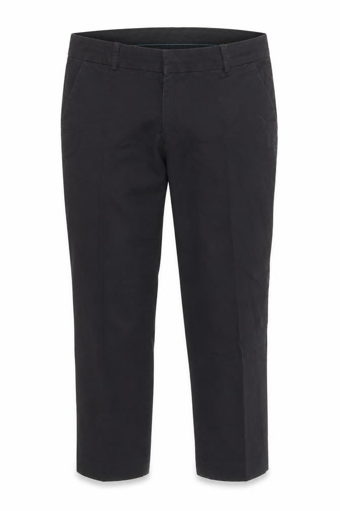 Front view of J.Crew Black women’s capri trousers, size UK 2