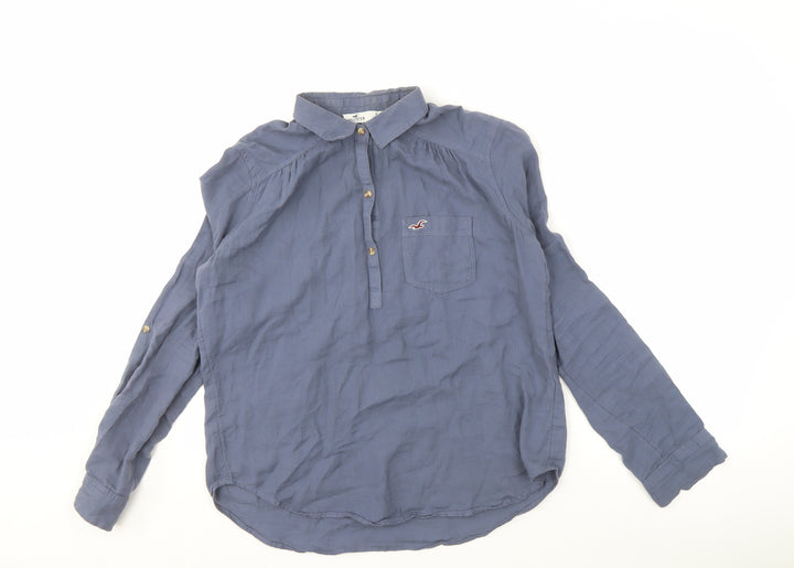 Hollister Men's Blue Casual Long Sleeve Shirt Size S