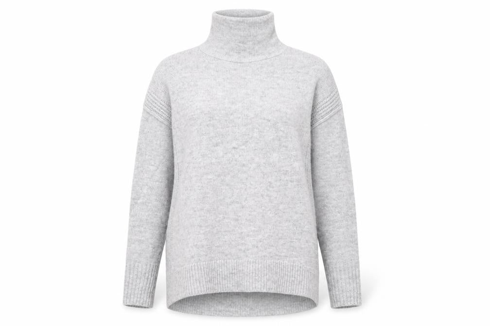 Front view of Gap High Neck Grey Jumper - M, Women's Fashion
