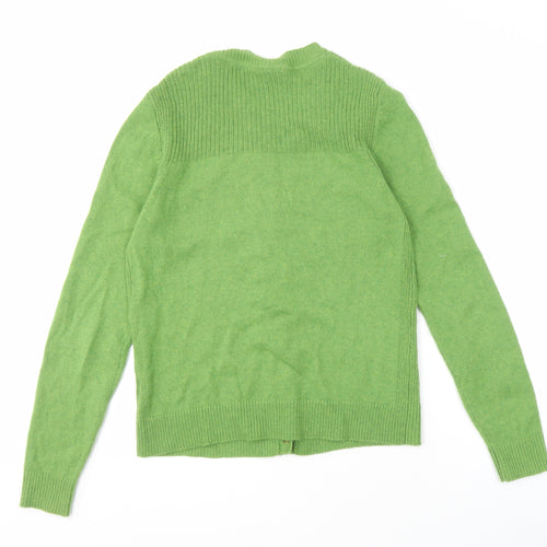 White Stuff Women's Green Cardigan, Size 12, Button Accent