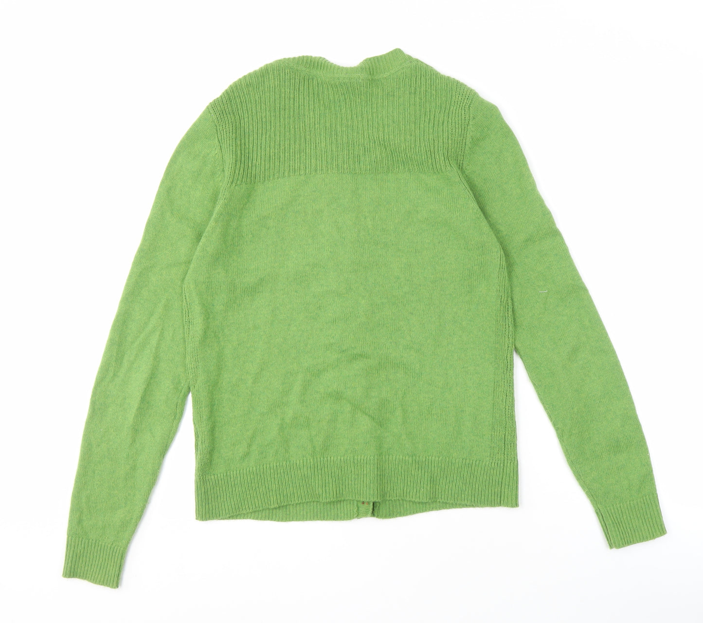 White Stuff Women's Green Cardigan, Size 12, Button Accent