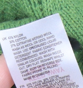 White Stuff Women's Green Cardigan, Size 12, Button Accent