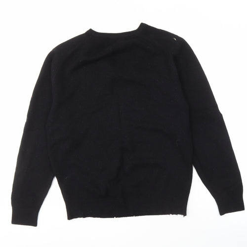 Greg Norman Men's Black V-Neck Wool Jumper M