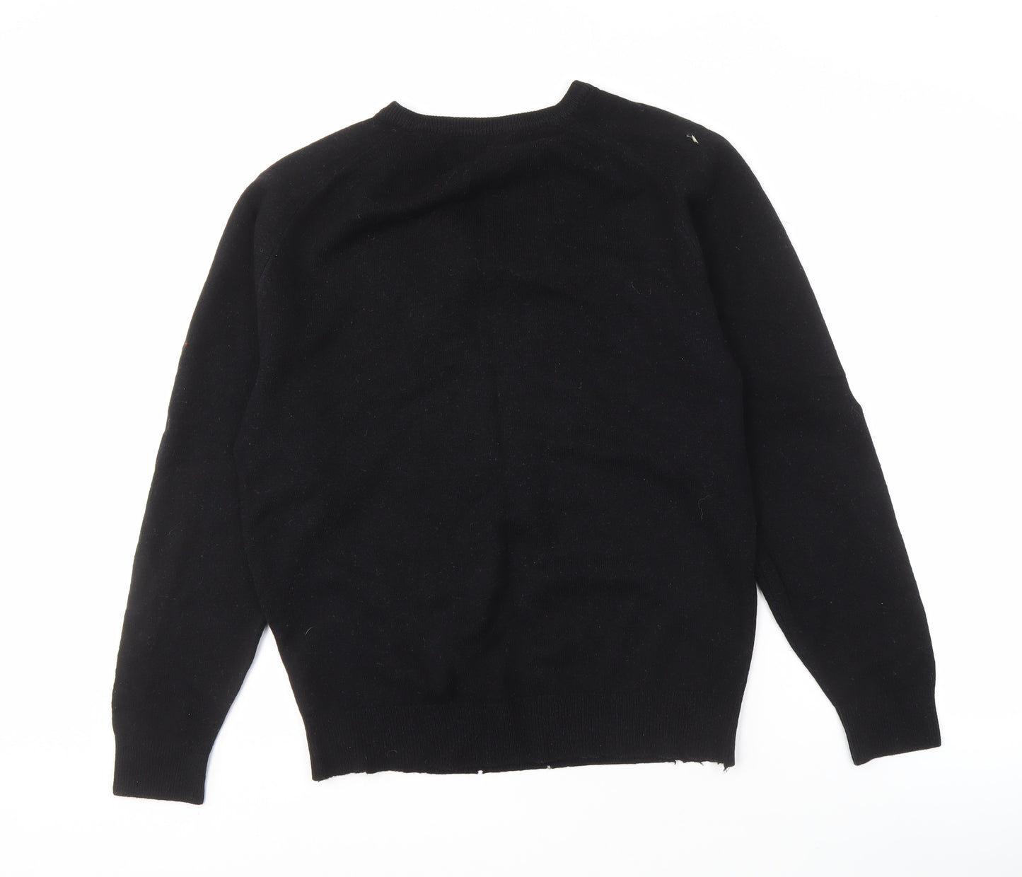 Greg Norman Men's Black V-Neck Wool Jumper M