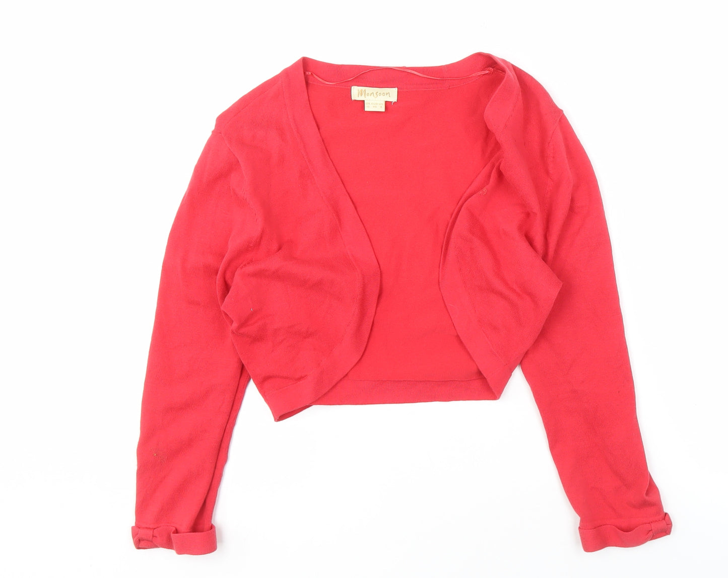 Monsoon Women's Red Shrug Size 12 Lightweight Casual