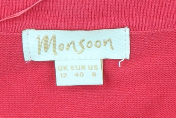 Monsoon Women's Red Shrug Size 12 Lightweight Casual