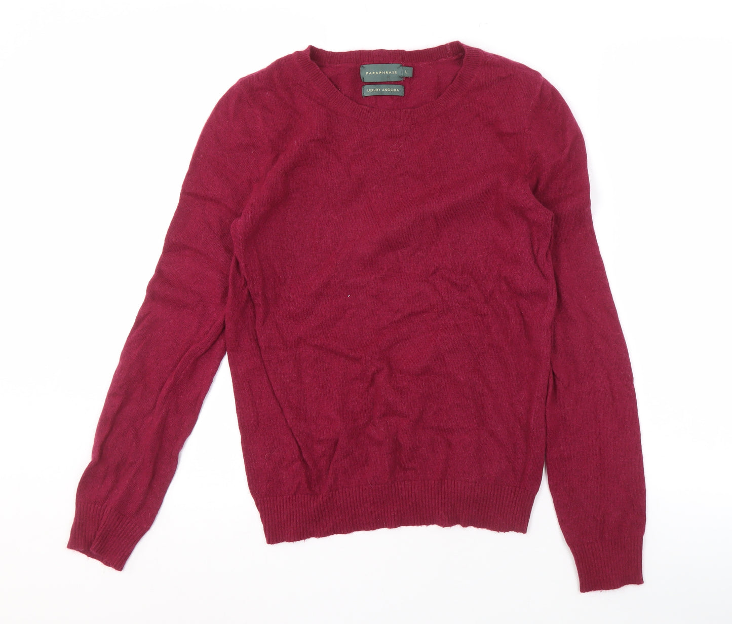 Paraphrase Women's Red Crew Neck Pullover Jumper L