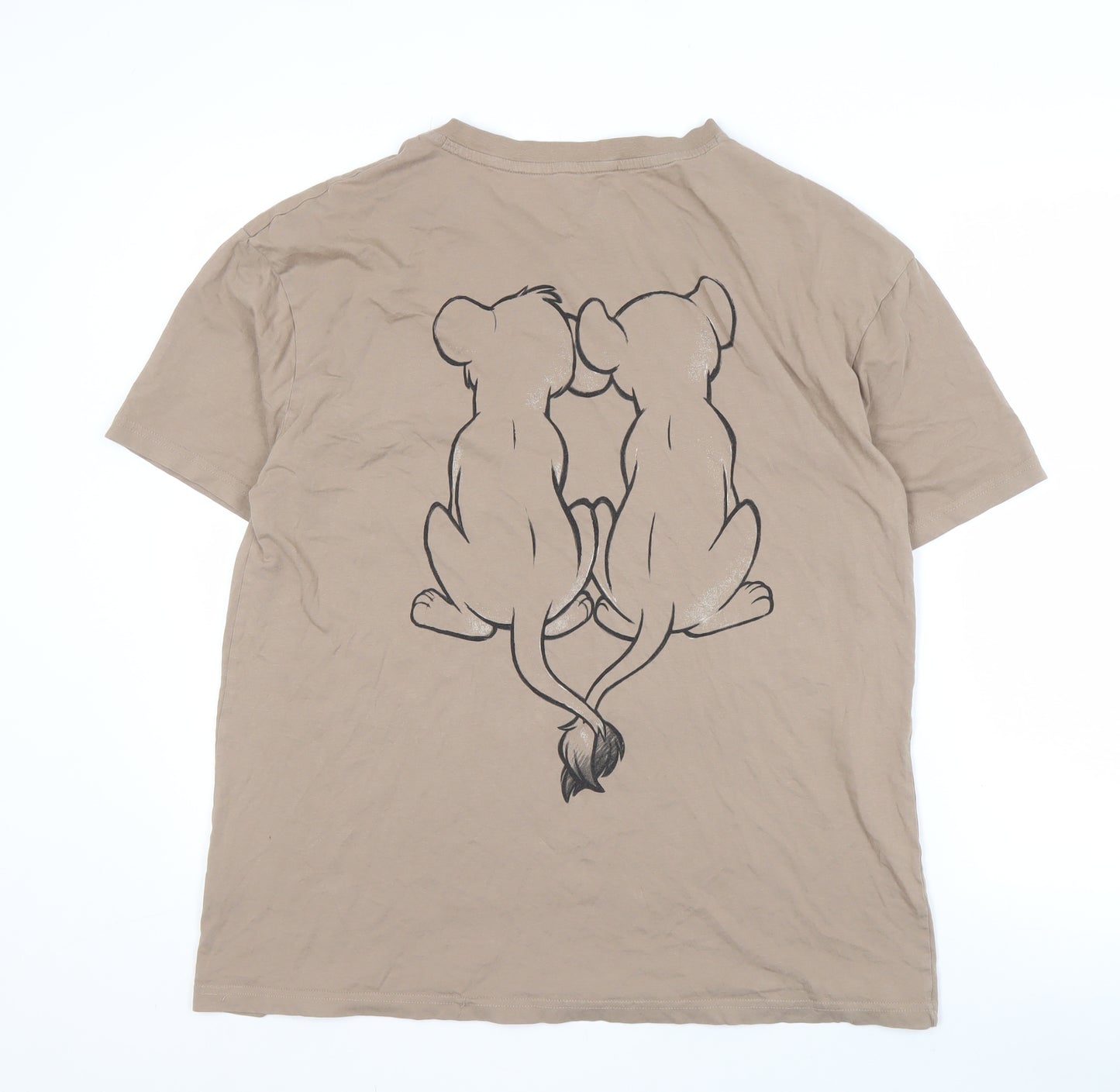 Disney Beige Lion King T-Shirt M Unisex Adults