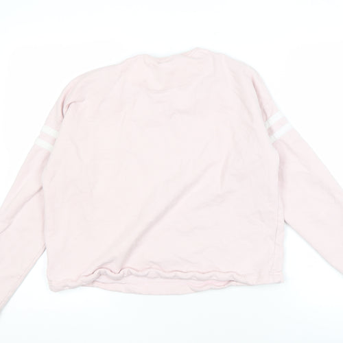 Marks and Spencer Girls Pink Graphic Cotton Sweatshirt, Size 12-13