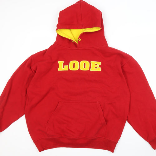 No Worries Red Hoodie, Unisex M, Pullover, Casual Style