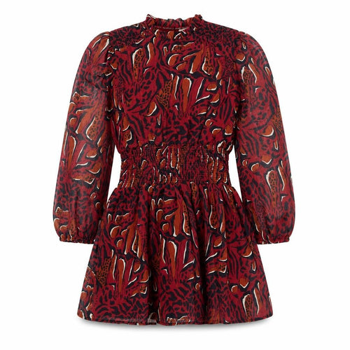 Ted Baker Girls Animal Print Dress, Red, 8 Years