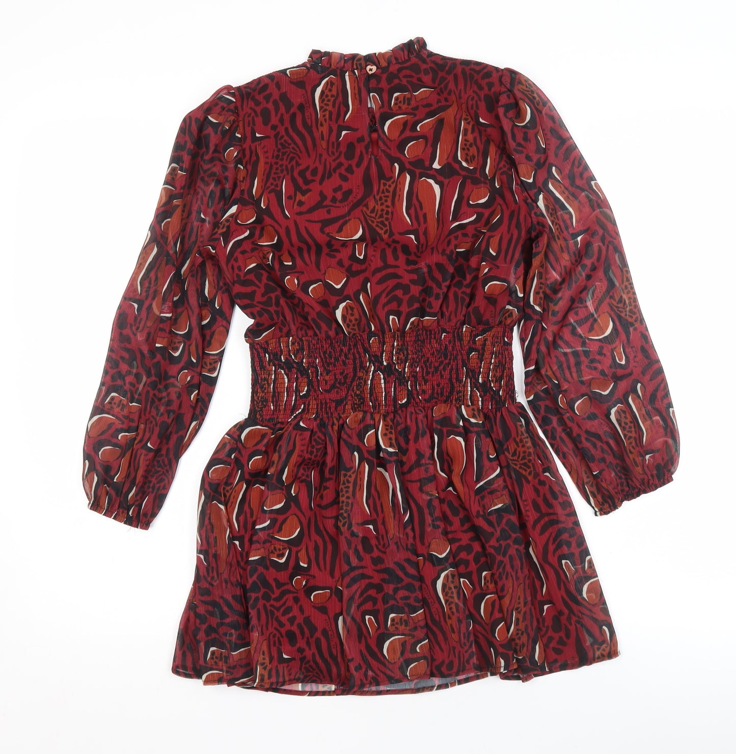 Ted Baker Girls Animal Print Dress, Red, 8 Years