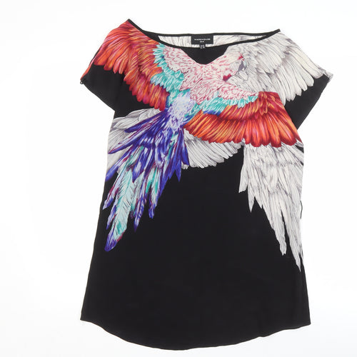 Warehouse Women's Multicoloured Silk Shift Dress Size 10