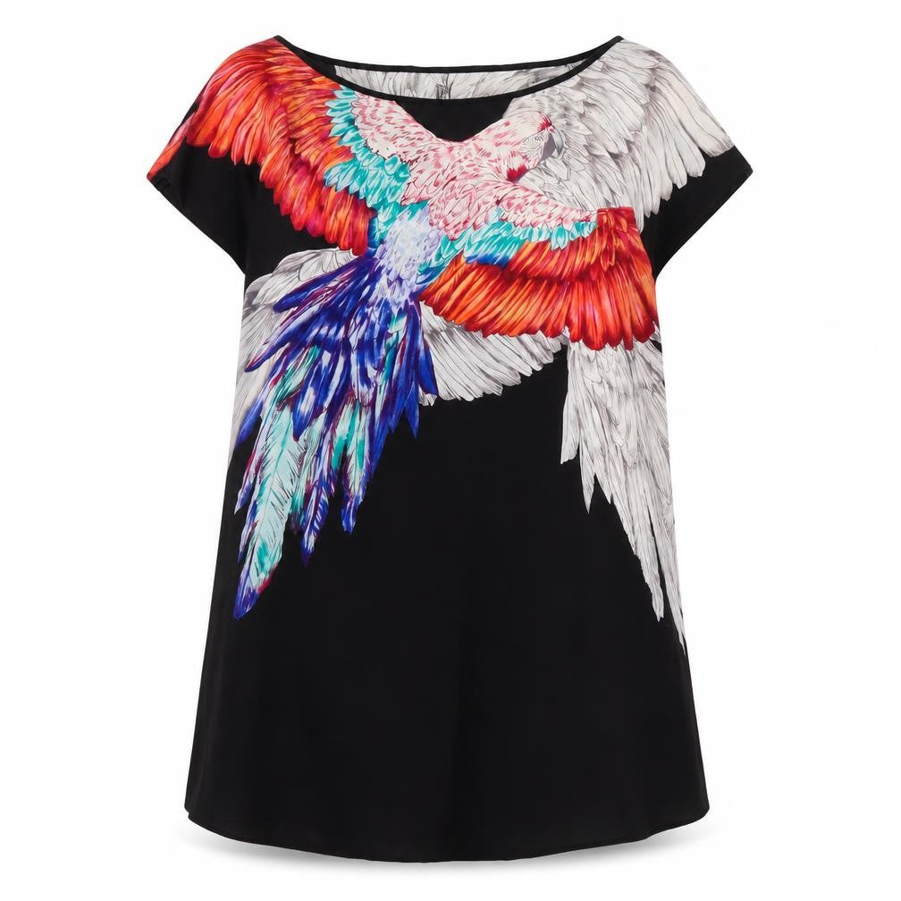 Front view of Warehouse Women's Multicoloured Silk Shift Dress, size 10
