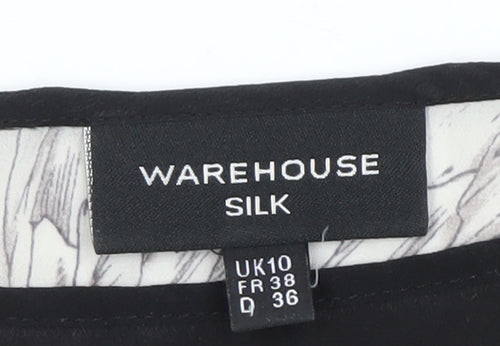 Warehouse Women's Multicoloured Silk Shift Dress Size 10