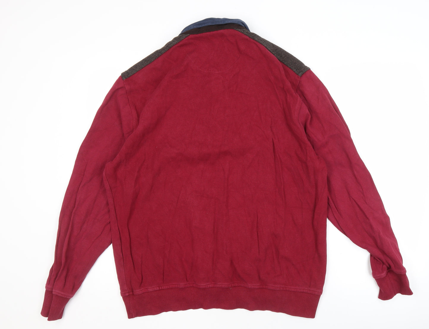 LC Waikiki Men's Red Henley Sweatshirt 2XL