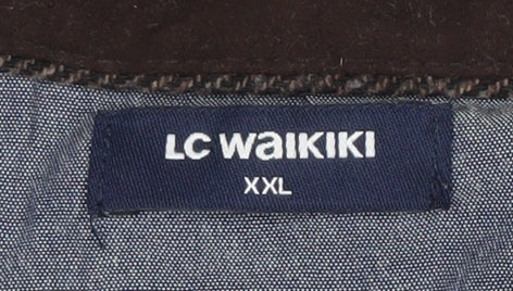 LC Waikiki Men's Red Henley Sweatshirt 2XL