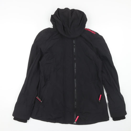 Superdry Women's Black Hooded Windbreaker Jacket M